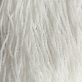 13/0 Charlotte Cut Preciosa (Czech) Bead Opaque White Opal Strung